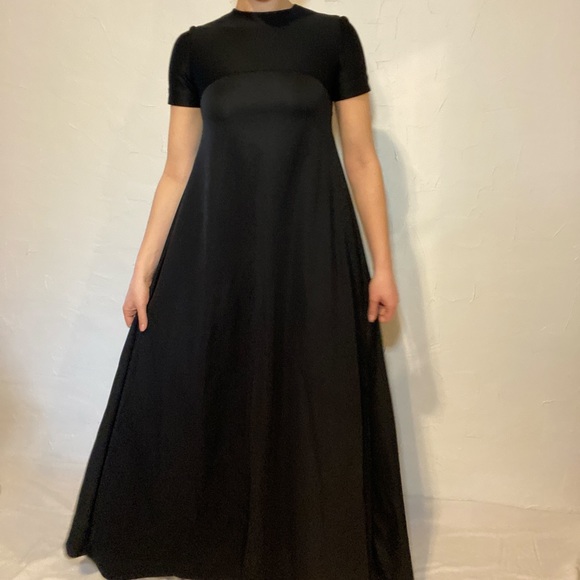 Handmade Black Vintage Floor Length Dress - Picture 2 of 8